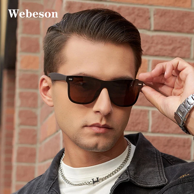 Polarized Sunglasses Man Woman Trend Square Sun Glasses TR Frame Brand Design UV400 Retro Anti-Glare Driving Shades Male Goggle