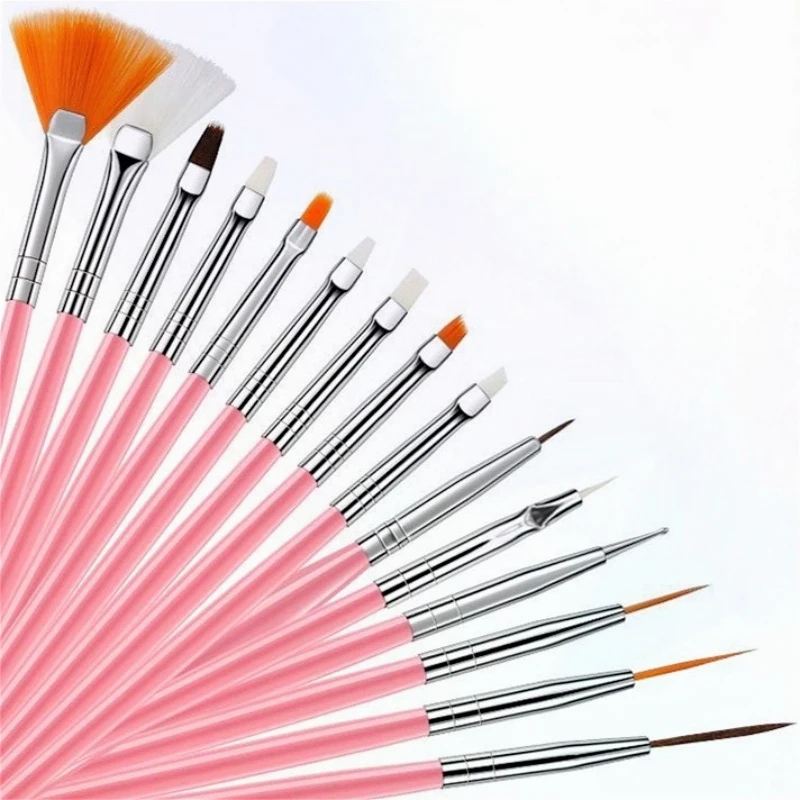 

Wholesale Nail Art Brushes Set Brush Stroke Draw Flower Phototherapy Hook Line Nail Art Manicure Tools Kit Paint Pen Accessories