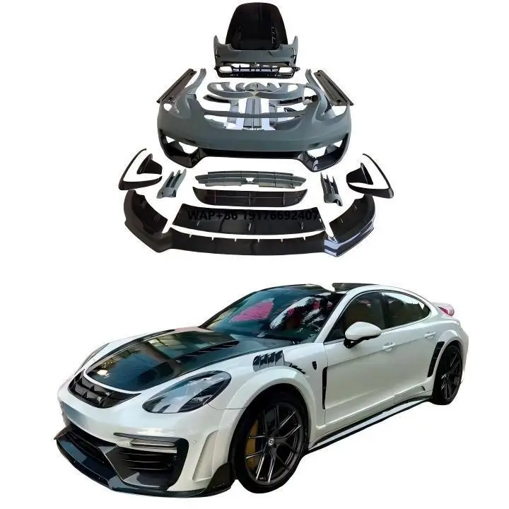 Novità per Porsche per Panamera 971MSY Body Kit 2017-2019 Kit carrozzeria larga Include paraurti per auto