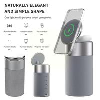 4-in-1 Qi Wireless Charging Earphone Audio Magnetic Charger Dock Mini Speaker Bluetooth for Samsung Galaxy S22/S21 Iphone Xiaomi