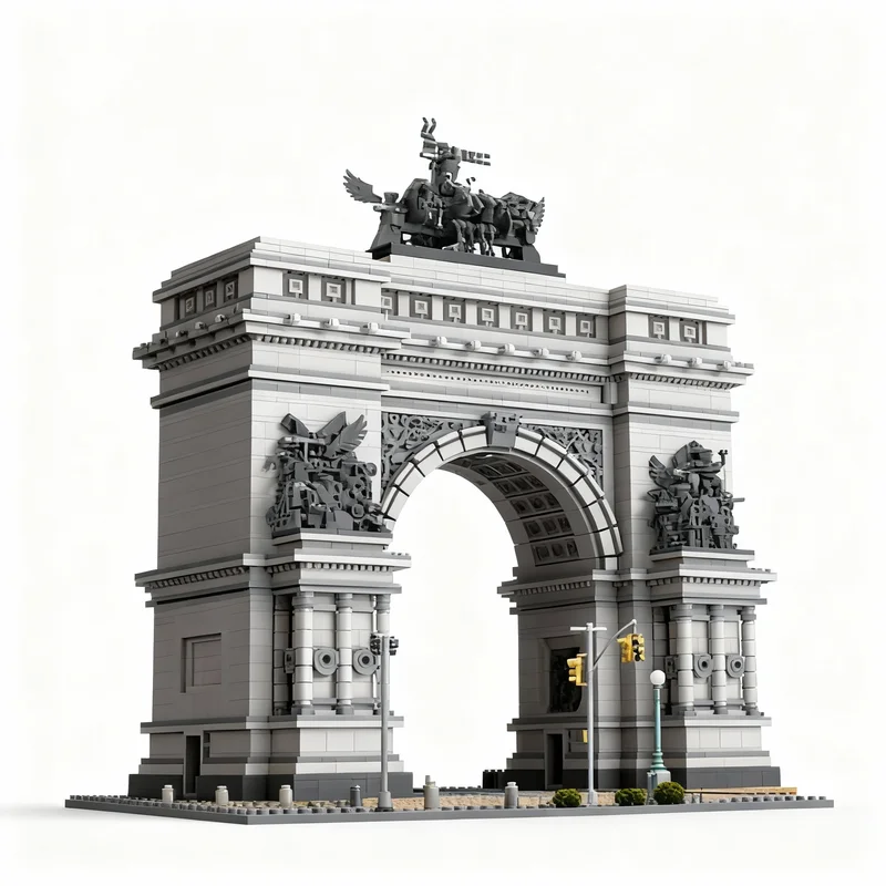 

5634pcs MOC Grand Army Plaza Architecture Model Building Blocks Construction Toy Christmas Gifts DIY Creative Idea Education