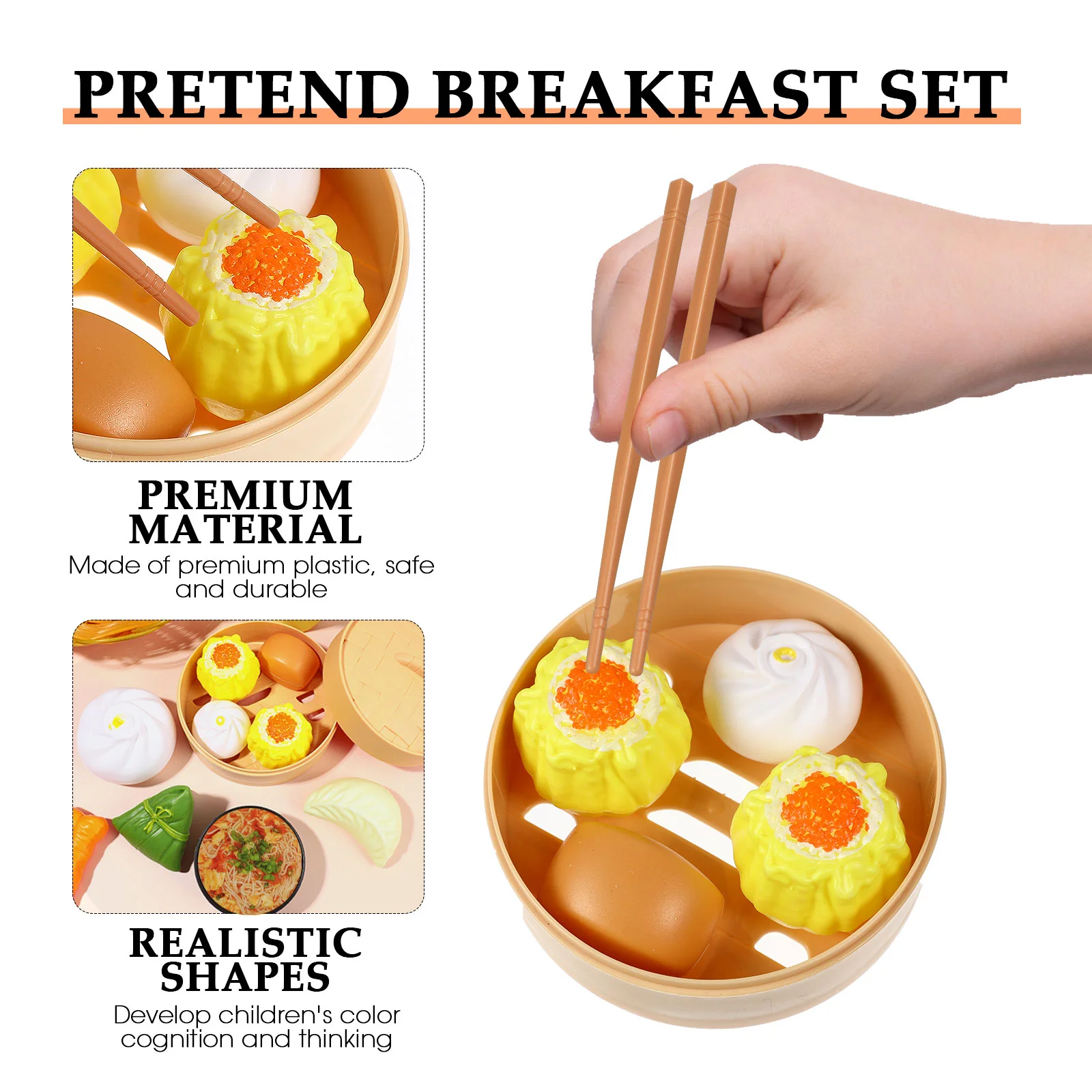 Induction Cooker for Steamer Buns Chinese Breakfast Toys Kids Pretend Infant Children Dessert Fruit Kitchen Cooking