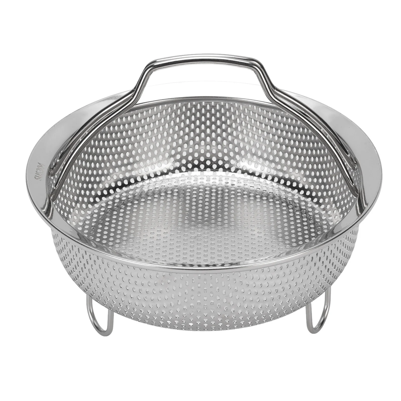 Panier Vapeur En Acier Inoxydable Avec Poignée - Grille Cuisson à La Vapeur Pour Légumes, Riz, Poisson