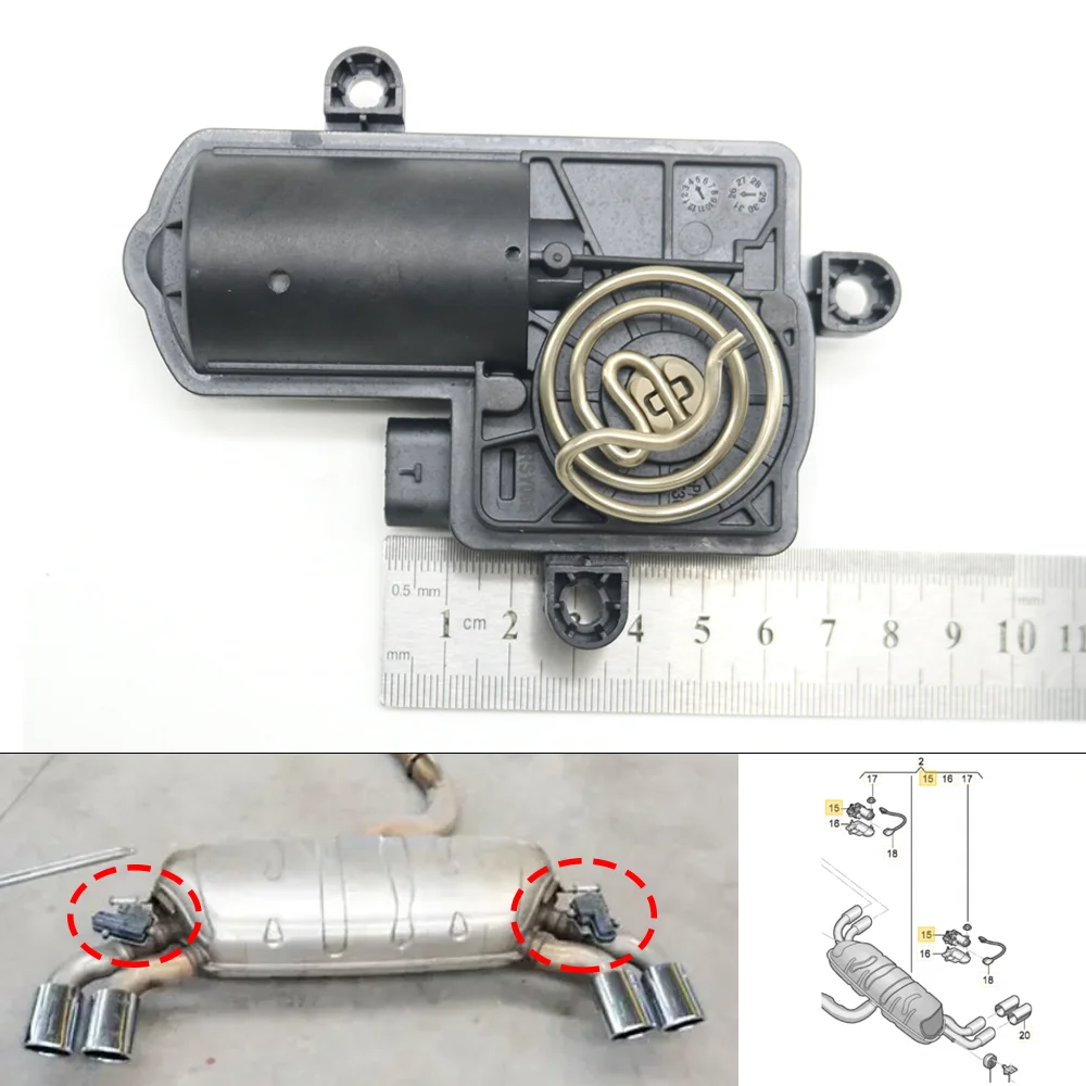 Exhaust Muffler Noise Control Valve Actuator Return Spring Motor For Audi A3 S3 RS3 A6 S6 A7 S7 A8 S8 TTS RSQ3 SQ5 Porsche Macan