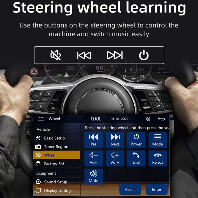 DYJ-zpCar Радио 7-дюймовый HD сенсорный экран Авторадио CarPlay Android Auto Bluetooth Стерео Мультимедийный плеер FM Power Aux