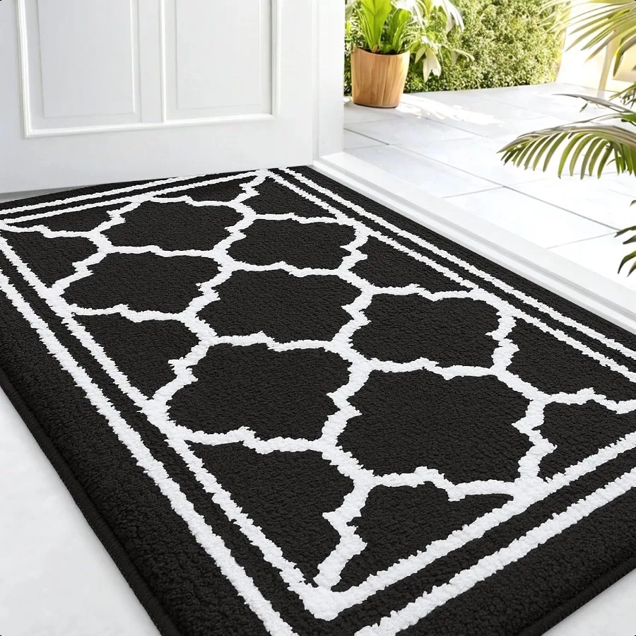 

Indoor Door Mat DirtResistant and Absorbent Doormat AntiSlip Low Profile Floor Mats for Inside Entryway Front and Back Door Ent