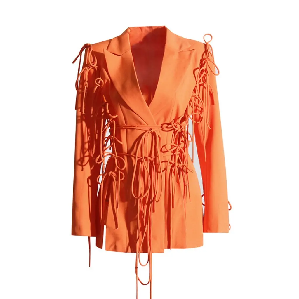 

Women's Slimming Design Top High-End Suit Jacket Thin Waist Splicing Fashion Autumn New