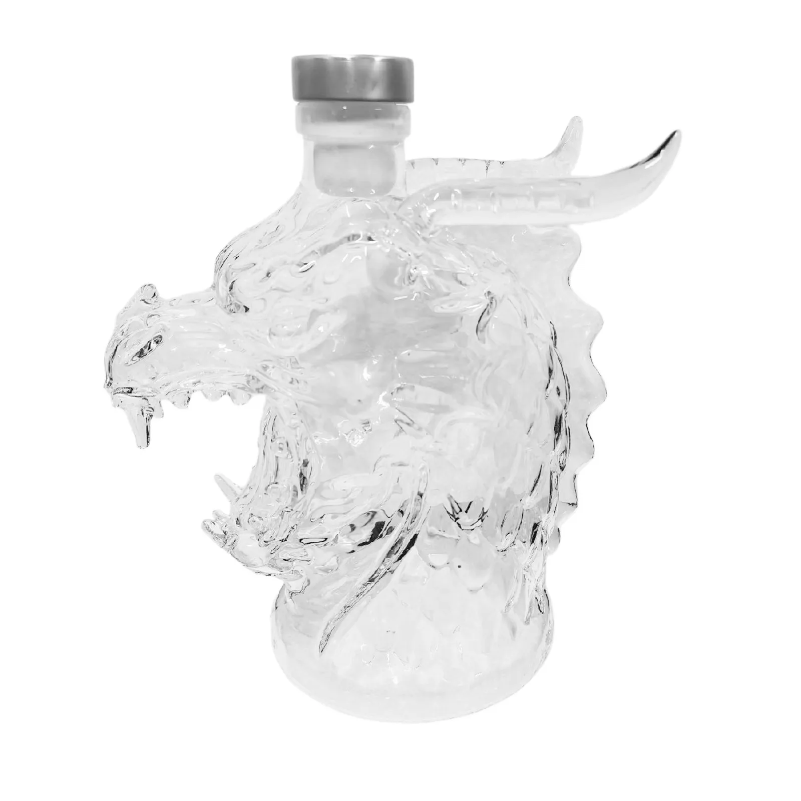 

Creative Whiskey Decanter Dragon Head Art Statue Glass Whiskey Storage Bottle Holiday Gift For Whiskey Lover and Boyfriend