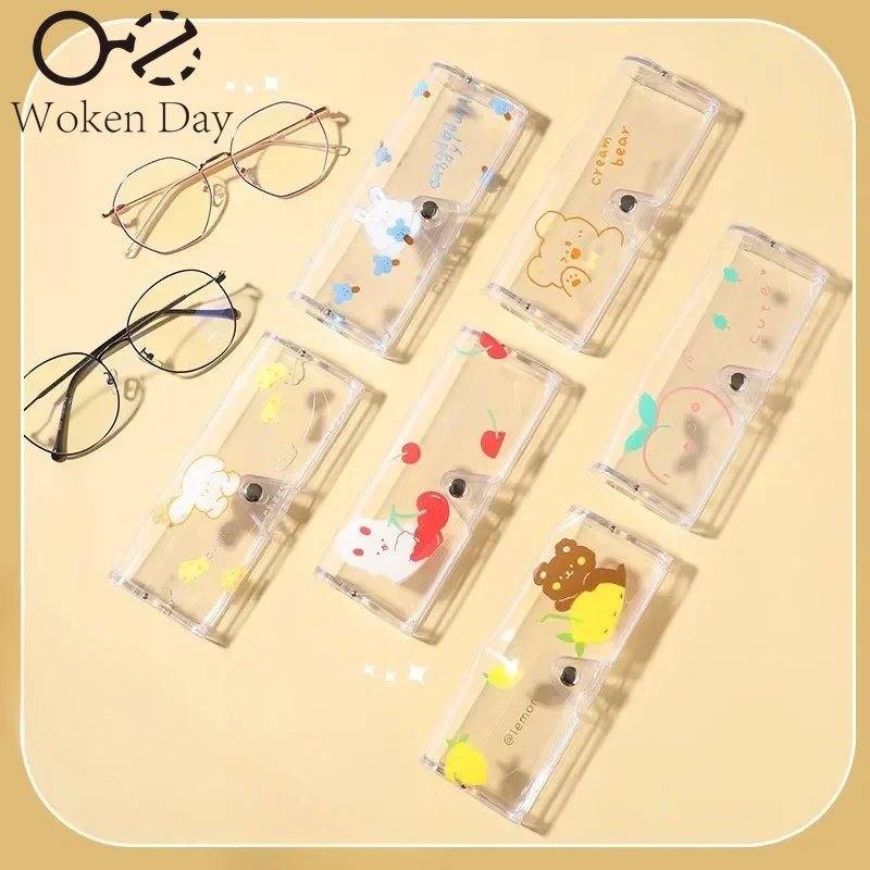 

Новинка, футляр для очков с мультяшными животными, женская прозрачная сумка для глаз из ПВХ, футляр для защиты глаз, футляр для переноски, аксессуары для очков