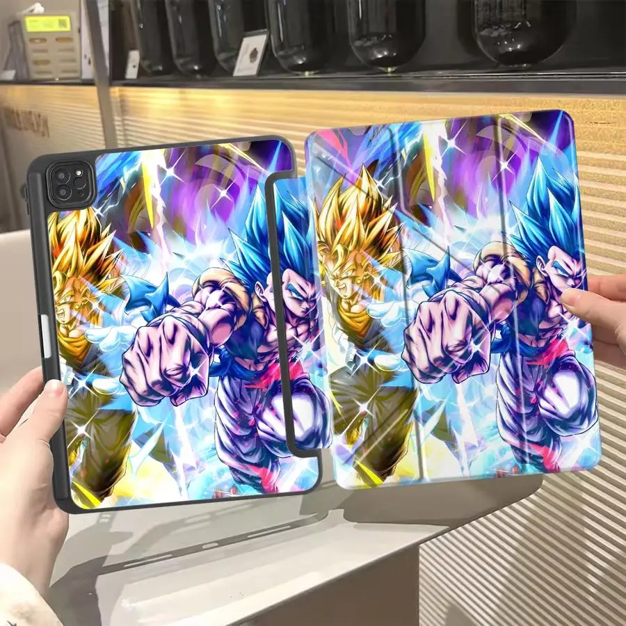

Чехол-подставка Dragon Ball Vegeta Goku для планшетов iPad Pro 11-го, 10-го, 9-го, 8-го, 7-го поколений, 12.9 дюймов, Air 4, 5, M3, M2, 1, 2, M4, 11 дюймов Pro
