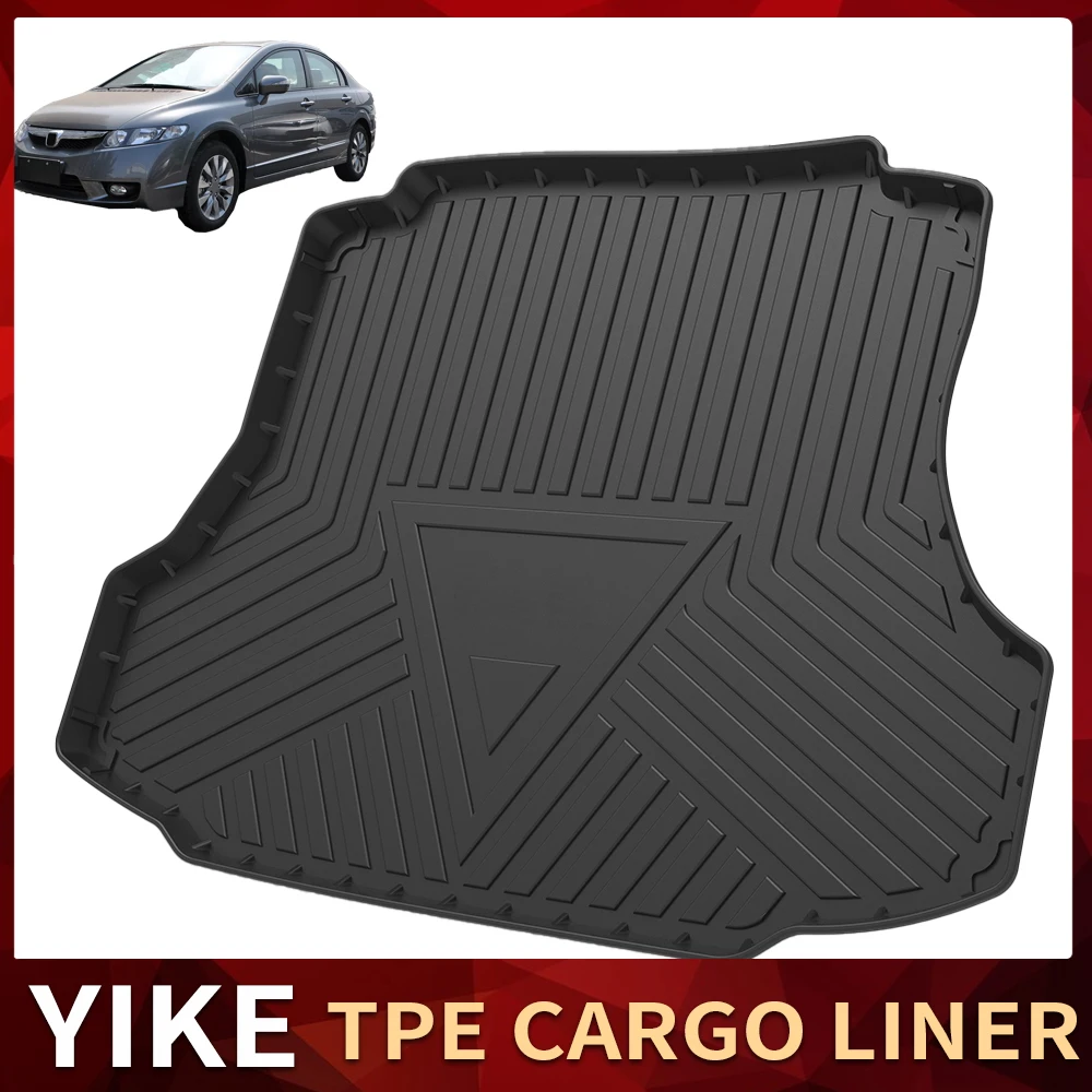 For Honda Civic 8th Sedan 2005-2010 Auto Car Cargo Liner All-Weather Non-slip Trunk Mats Boot Tray Carpet Interior Accessories