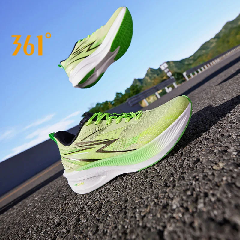 361 Degrees Flame ET 1.5 Men Running Shoes Mesh Breathable Shock-Absorbing Professional Racing Jogging Male Sneakers 672512225F