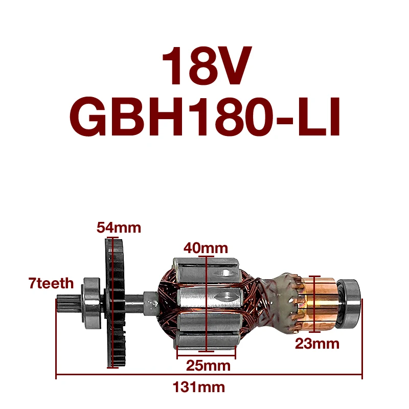 

AC220-240V Armature Replacement Accessories for Bosch 18BV GBH180-LI 1619P14346 Rotor Armature Anchor Power Tools