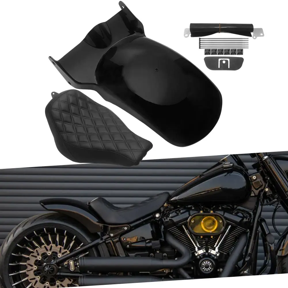 

Replace The Rear Fender And Solo Seat For Harley Davidson Softail Breakout Fxbr Fxbrs Fat Boy Flfb Flfbs 2018-2026 Vivid Black