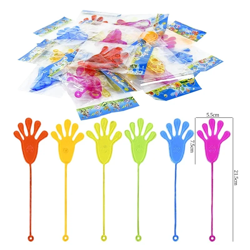 5-50 Stuks Kinderen Grappige Kleverige Handen Speelgoed Palm Elastische Kleverige Squishy Klap Palm Speelgoed Kids Ouder Kind Interactieve Partij Speelgoed Cadeau