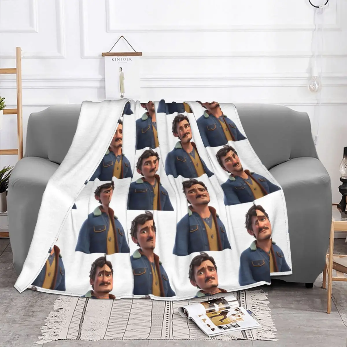 Pedro Pascal As Pixar Blanket Meilleur acteur de groupe Fleece Velvet Summer Throw Blankets For Bedding Plush Thin Quilt