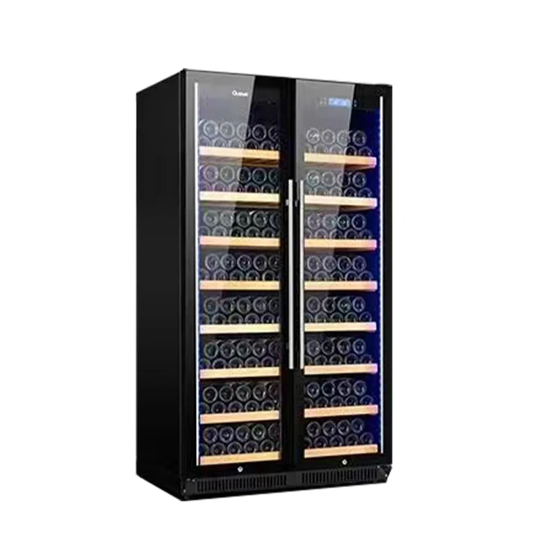 860L Stainless Steel Wine Cooler Electric 320 Bottle Capacity Smart Temperature Control System Glass Door Wine Cabinet Hotels