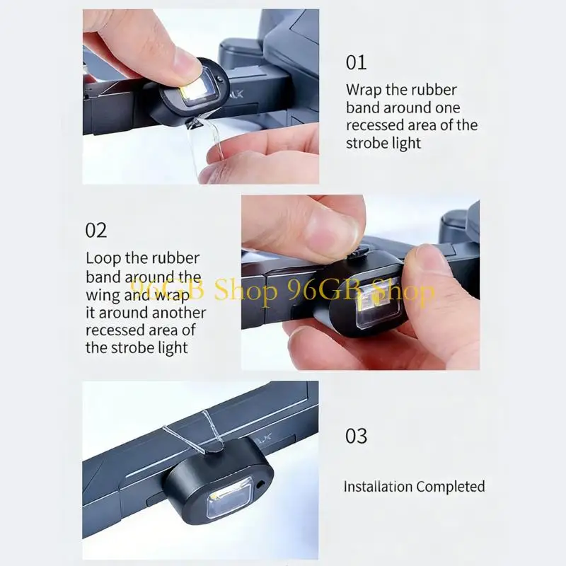 96GB Bright Motorcycle Emergency Light with Anti Impact ABS Housing for Riding
