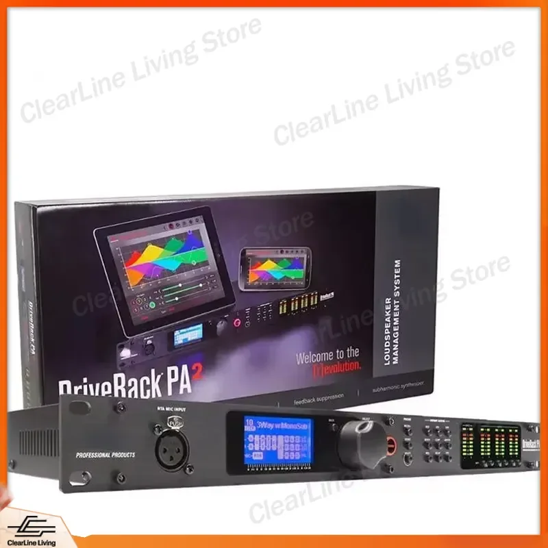 PA2 Pro DSP Audio Processor 2 In 6 Out Karaoke Mixer Preamp Stage Sound Equipment Metal Structure Professional PA System
