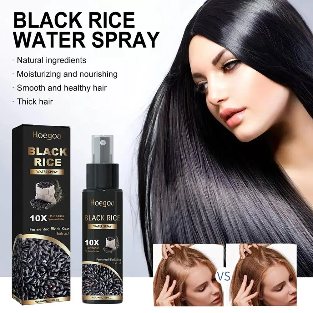 100ml Rice Water Hair Mist Essence Hair Moisturizing Spray Anti-Hair Rice Black Essence Hair Spray Care Care Product Water Y1Q2