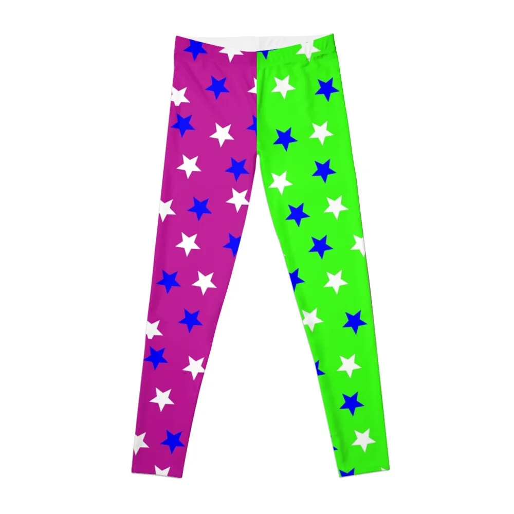 

CIRCUS CLOWN FOOL JESTER PURPLE GREEN STARS Leggings sport pants leggins push up woman Women's sports pants Womens Leggings