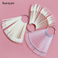 80/50/20pcs Nail Display Sticks Nail Swatch False Nail Tips Nail Gel Polish Practice Clear Display Board for Nail Art Tools