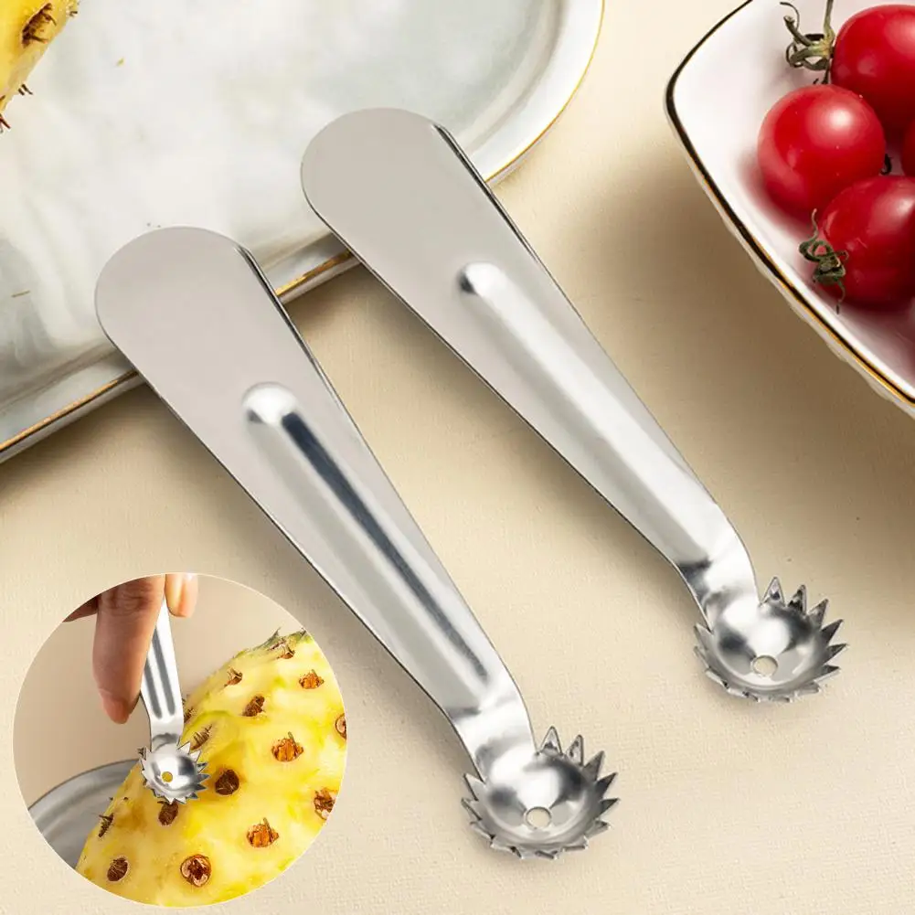 2Pcs Stainless Steel Tomato Corer Strawberry Pitter Multi-Function Vegetable Pineapple Eye Fruit Stem Remover Kitchen Tools view 4