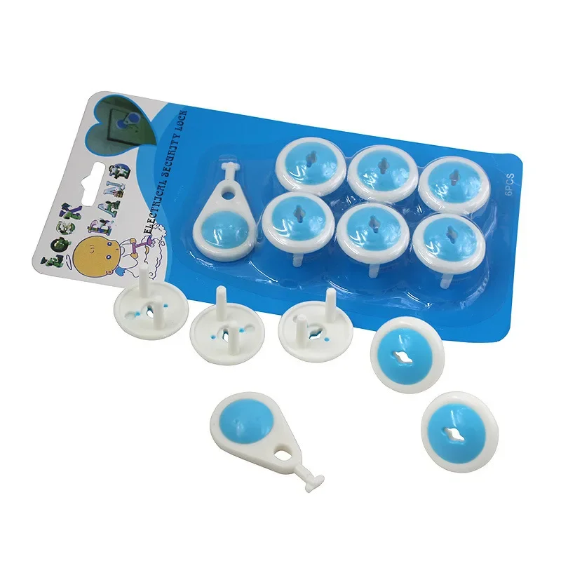 7pcs/set Baby Electrical Safety Socket Protector, EU Power Outlet Cover Anti-electric Shock Plugs Guard