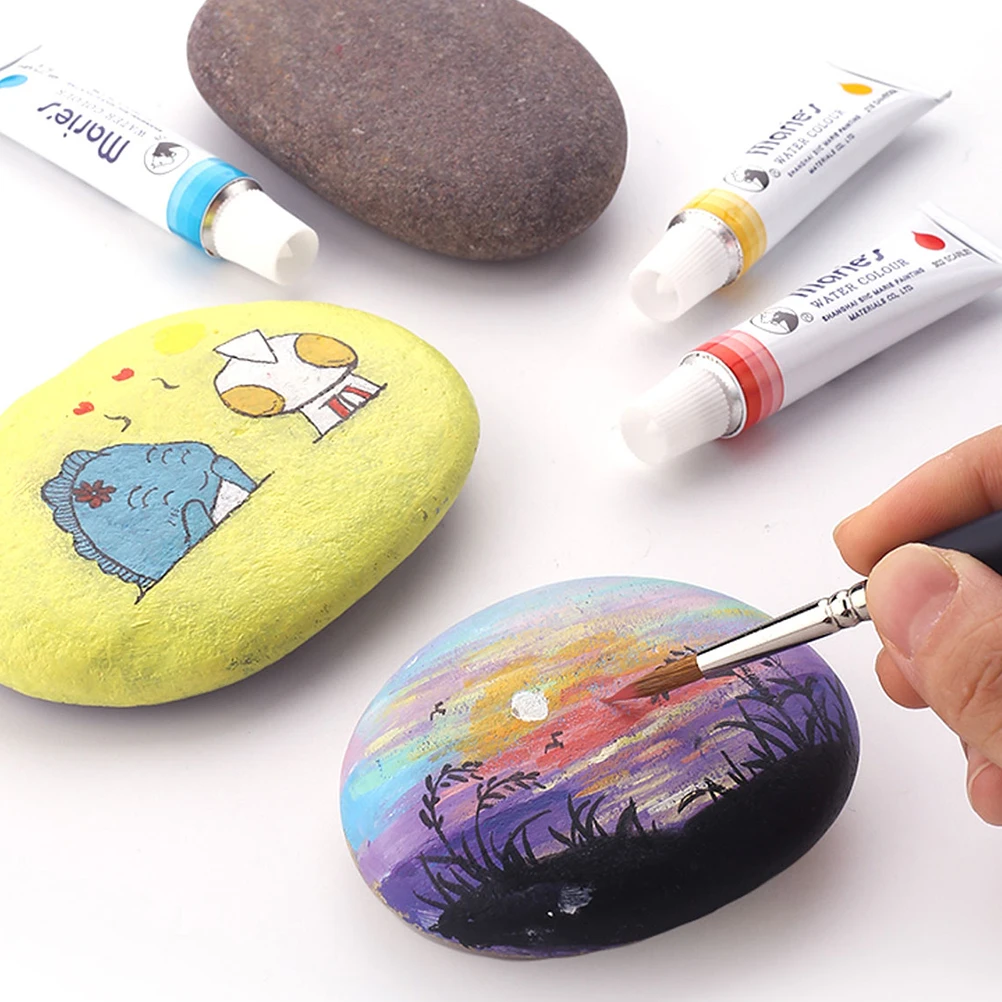 

10pcs Detail Paint Brush Set Fine Miniature Brushes Durable Travel Acrylic Watercolor Painting Wooden Handle Easy Clean