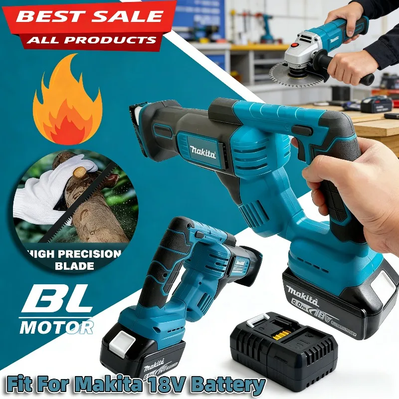 

Аккумуляторная бесщеточная сабельная пила Makita высокой мощности, бытовая малогабаритная электрическая пила, ручная многофункциональная пила