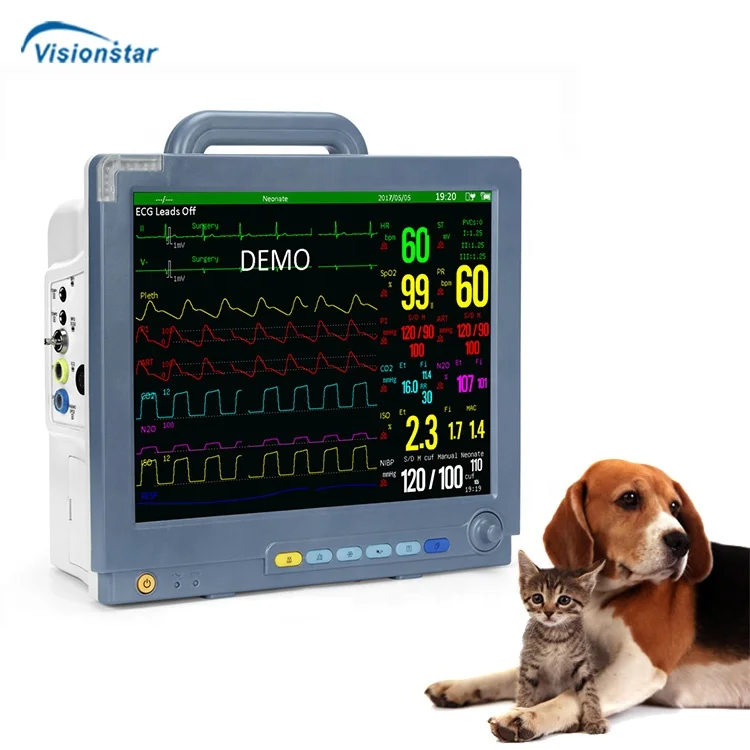 Animal Hospitals Equipment 15 Inch 5 ParametersVeterinary Monitors for Sale