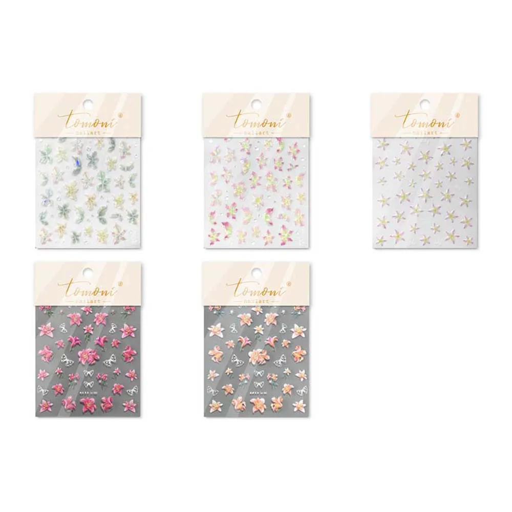 Jelly Stickers Jelly Flower Nagelstickers Manicure Accessoires Nagelornamenten Jelly Flower Nagelstickers Grote bloem 5D reliëf