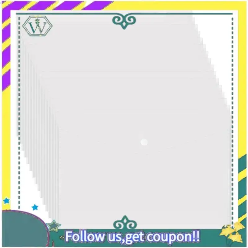 Bolsa de carpetas A4 de A28Q-100PCS, archivador de plástico transparente resistente al agua, papel de archivo, suministros de oficina, protectores de documentos