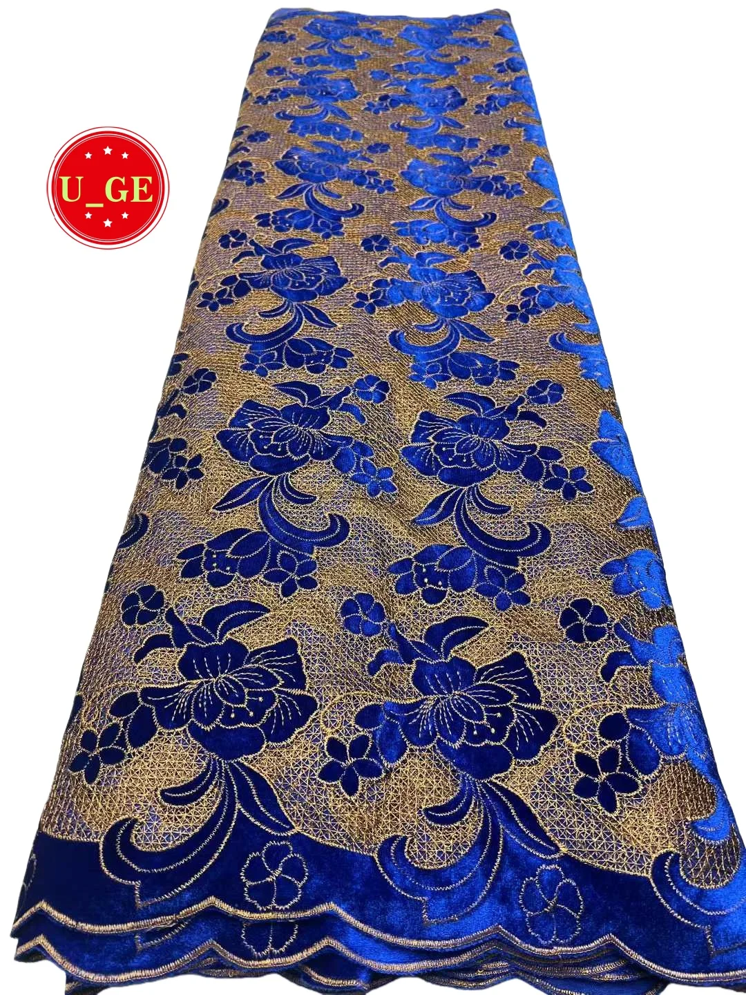 Factory Offers 2026Latest Delicate Best Quality Soft Elegant Embroidered Velvet lace fabric For Party Evening Dress U_Ge5698