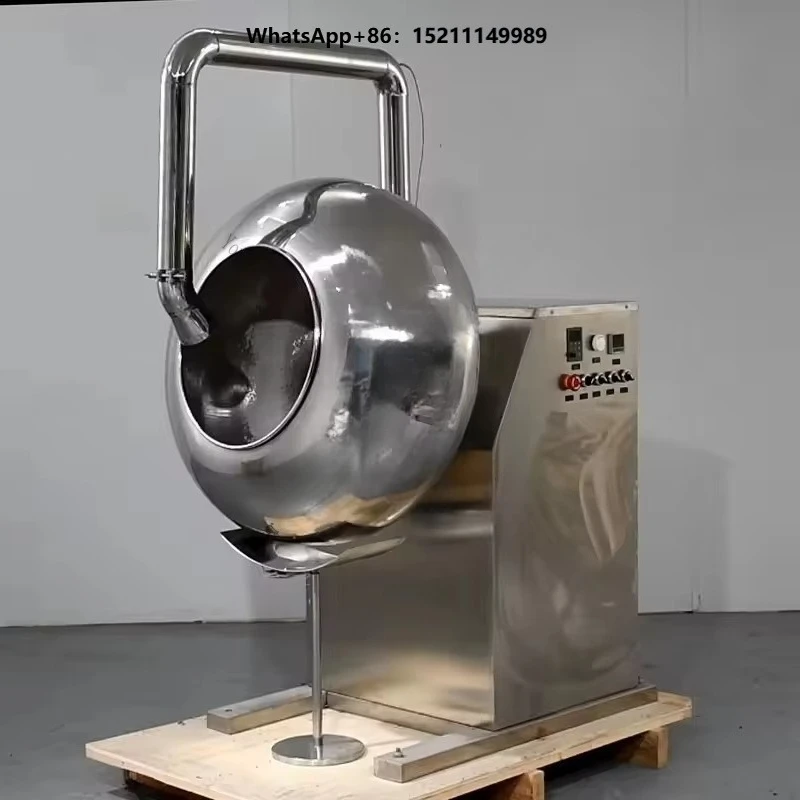 2025 New Design Peanut Coating Polishing Machine Chocolate Sugar Coating Pan Machine for Chocolate Making
