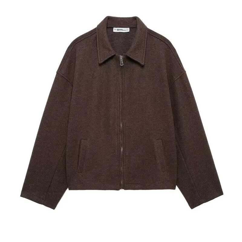 

Faionable Woolen Jaet 2024 Autumn Winter Commuter Design ket Detail Women's Clothing Versatile Casual Chic Outerwear