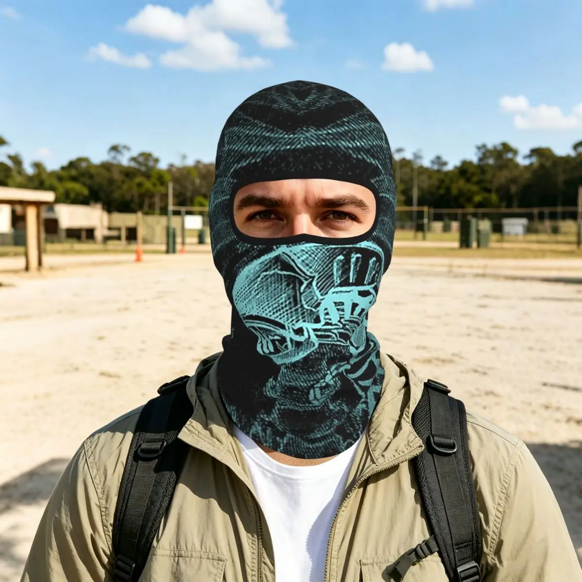 Radiography Alien Breathable Thin Balaclava Full Face Mask Sun Protection Neck Gaiter For Motorcycle Cycling Fishing Outdoor