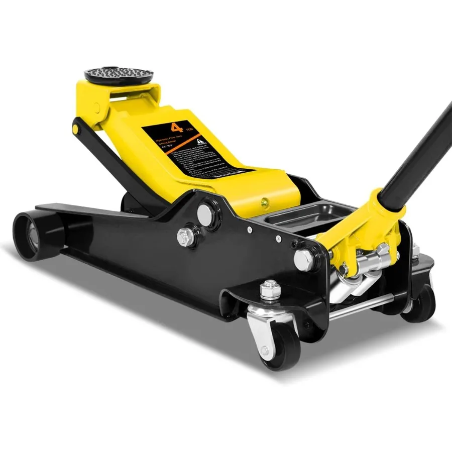 

Низкопрофильный гидравлический напольный домкрат для сервисной тележки, 4 тонны, грузоподъемность 8000 фунтов, диапазон подъема 4,520, желтый TOOLS00307YL