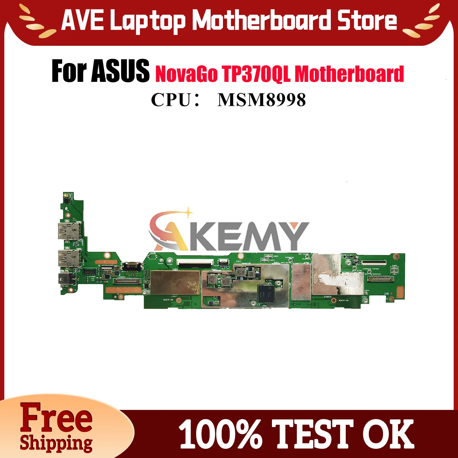 

TP370QL Laptop Motherboard For ASUS VivoBook Flip NovaGo TP370QL TP370 Notebook Mainboard With MSM8998 100% tests OK fast ship