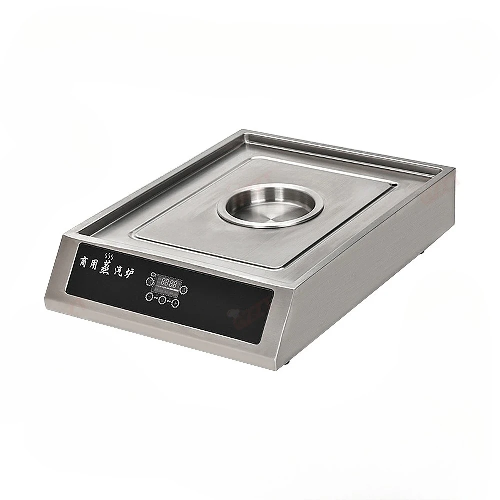 

Table Top Food Warmer Bamboo Steamer Commercial Single Double Holes Electric Bun Steaming Machine Shao-mai Dumpling Bun Steamer