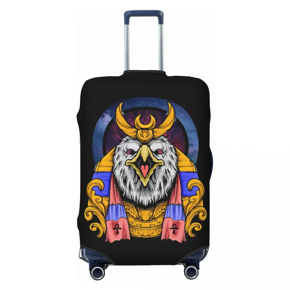 Illustration God Ra Print Luggage Protective Dust Covers Elastic Waterproof 18-32inch Suitcase Cover Travel Accessories