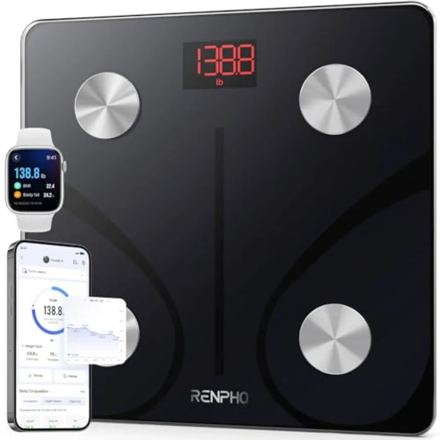 

Smart Scale for Body Weight, FSAandHSA Eligible, Digital Bathroom Scale BMI Weighing Bluetooth Body Fat Scale, Body Composition