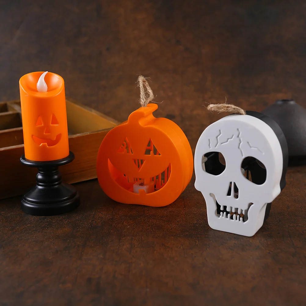 

2pcs Halloween Night Light Plastic Desk Lamp Indoor Hanging Lantern Decorative Props Premium Material Long Lasting Use For Home