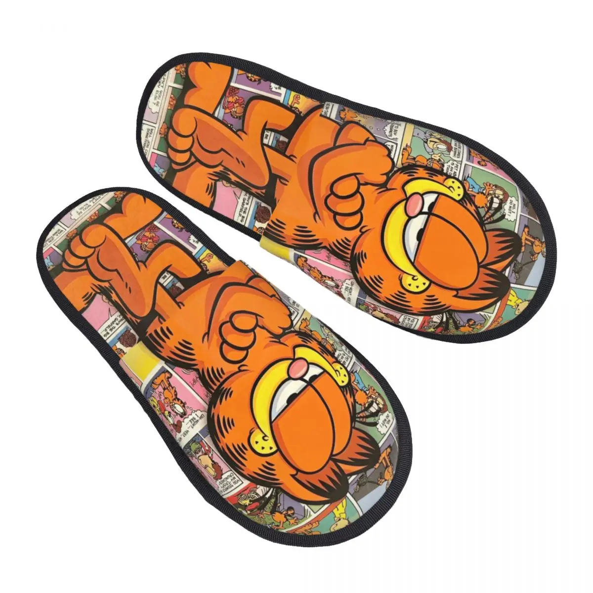 

Зимние хлопковые тапочки Lovely Garfields Cat, домашние мягкие тапочки из пены с эффектом памяти, противоскользящие