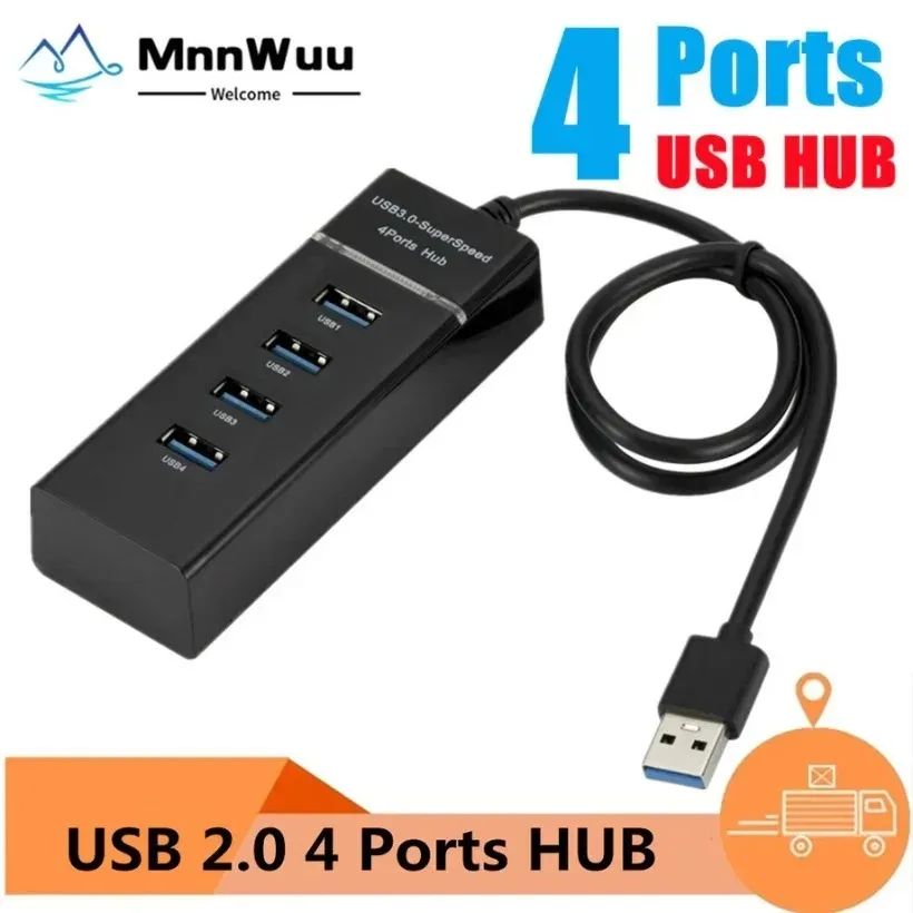 4 ports USB 2.0 HUB High Speed USB HUB High-Speed 4 Port USB 2.0 Multi HUB Splitter Expansion For Desktop PC Laptop Adapter