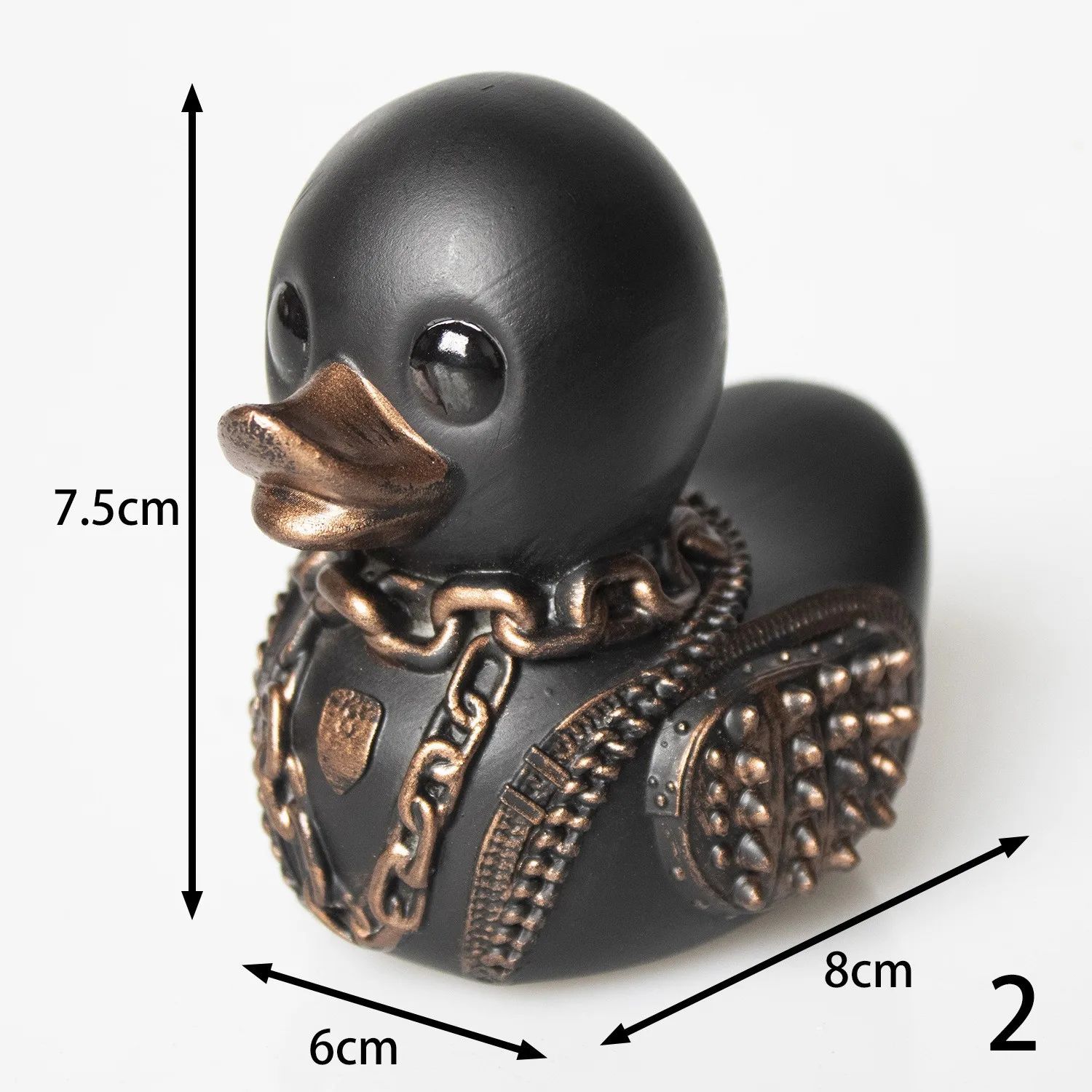 New Duck Statue Gothic Sculpture Punk Animal Figurine Resin Desk Decoration Collectible Figurines Satan Duck Tabletop Ornaments