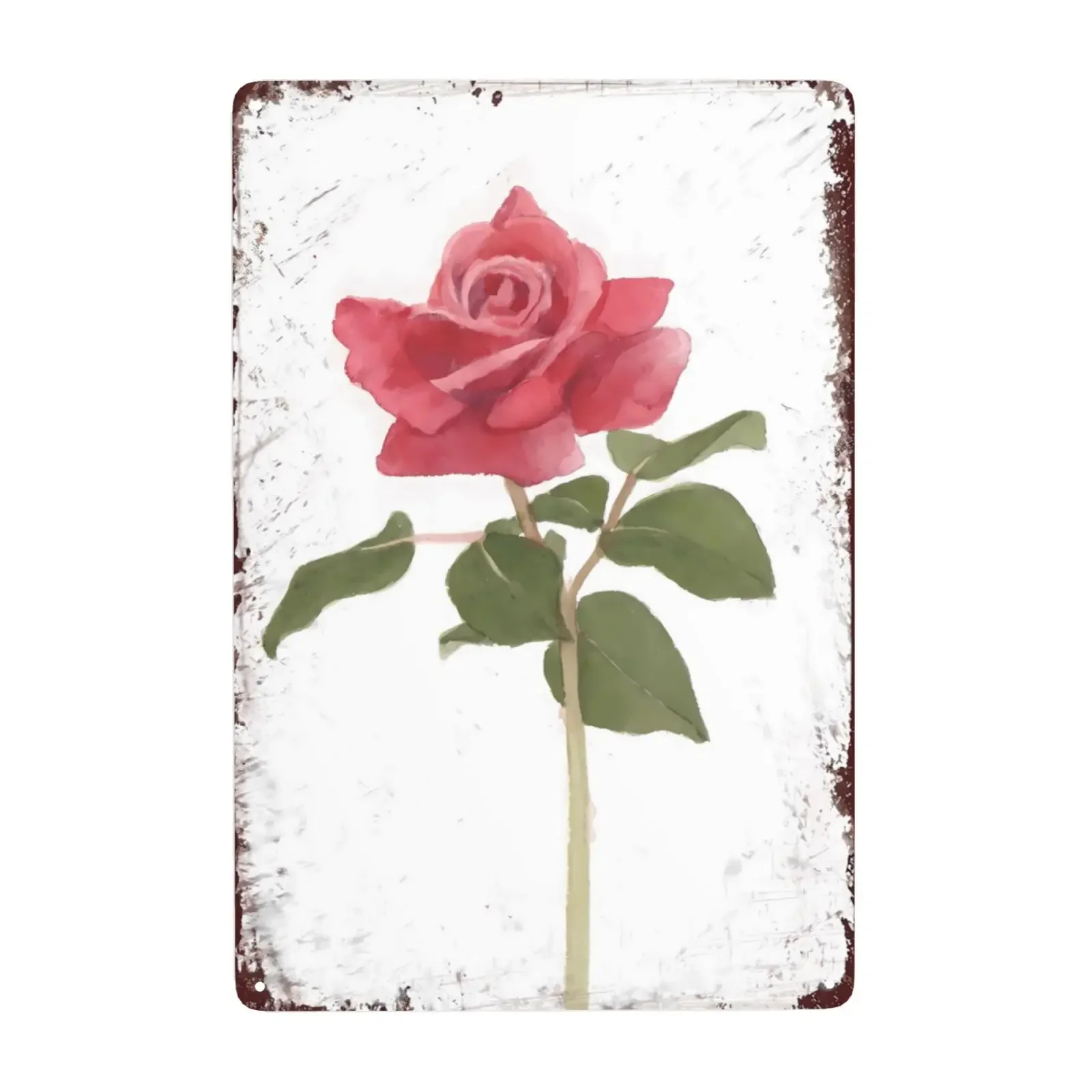 Letrero de Metal Retro de rosas Vintage, señal de mariposa y flor de vida silvestre, decoração de pared de verano para el hogar