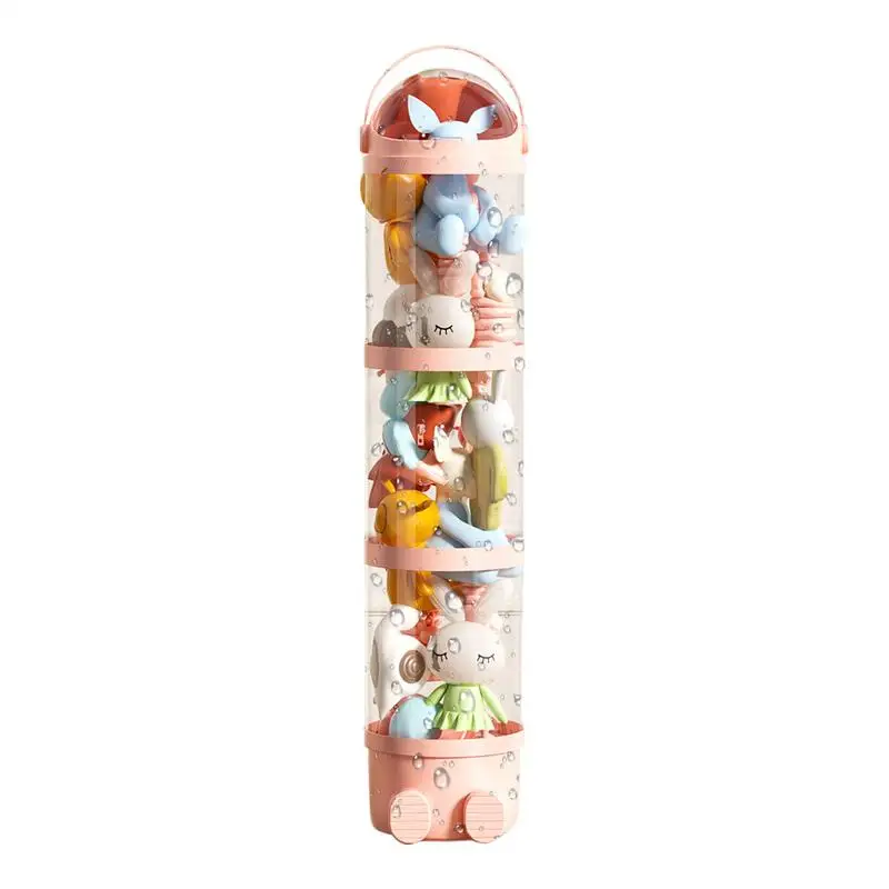 

Stuffed Animal Tube 63.7 Inch Vertical Storage Tube For Toys Transparent Doll Display Bucket 4 Layers Space-Saving Doll Holder
