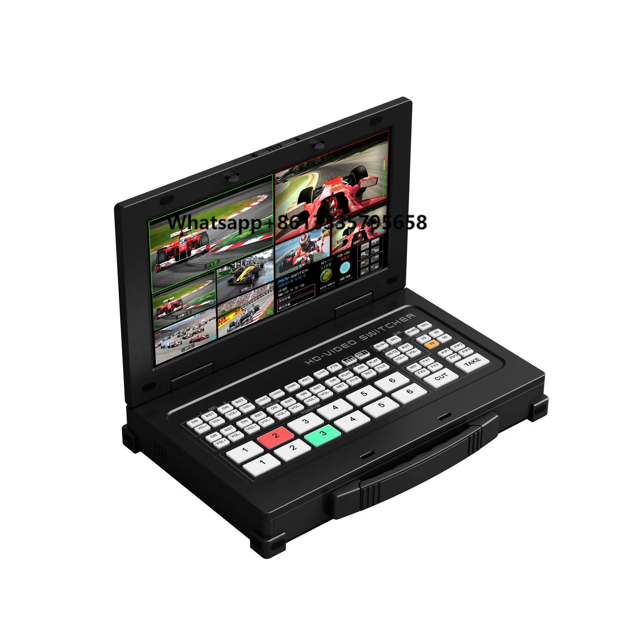 

13.3 Inch Multiview Live Production Video Equipment 6 Channel Video Switcher for Multi Cameras Live Streaming Recording