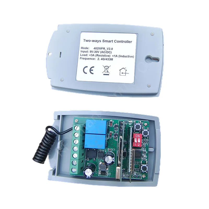 WIFI control system 433mhz universal 9-30v AC/DC 2channels fixed code & rolling code receiver